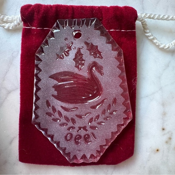 Waterford Crystal 12 Days Of Christmas VTG Etched Glass Ornament - Picture 3 of 3